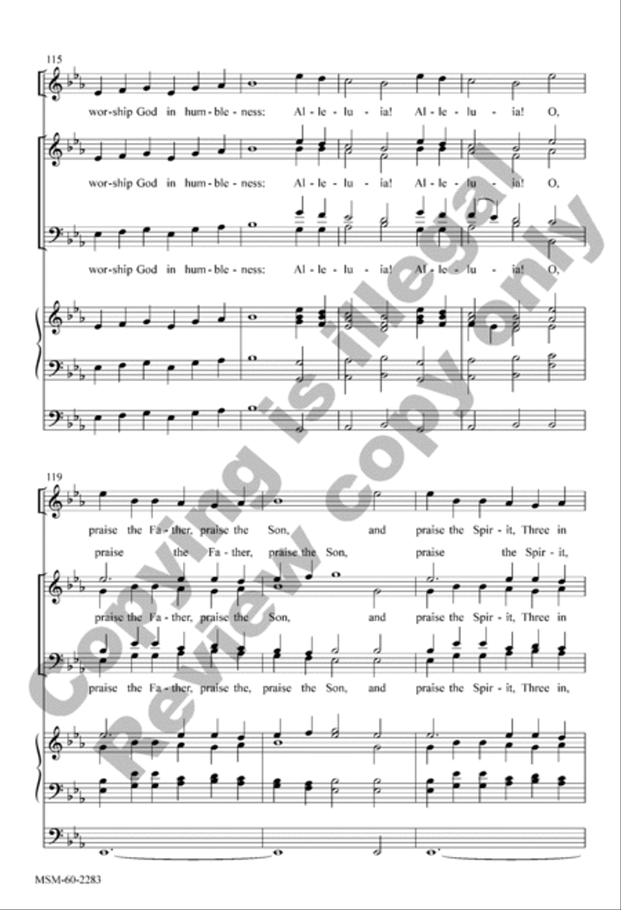 All Creatures of Our God and King (Choral Score) 4-Part scores gallery preview page 16