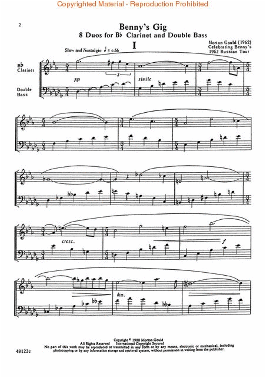 Benny's Gig Benny's Gig Clarinet Solo scores gallery preview page 2
