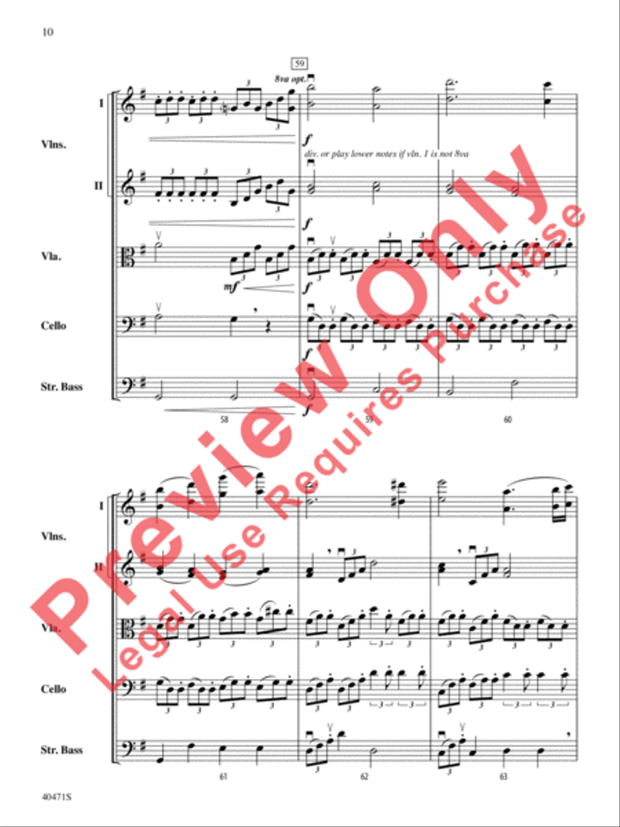 Sonata Pathetique String Orchestra scores gallery preview page 11