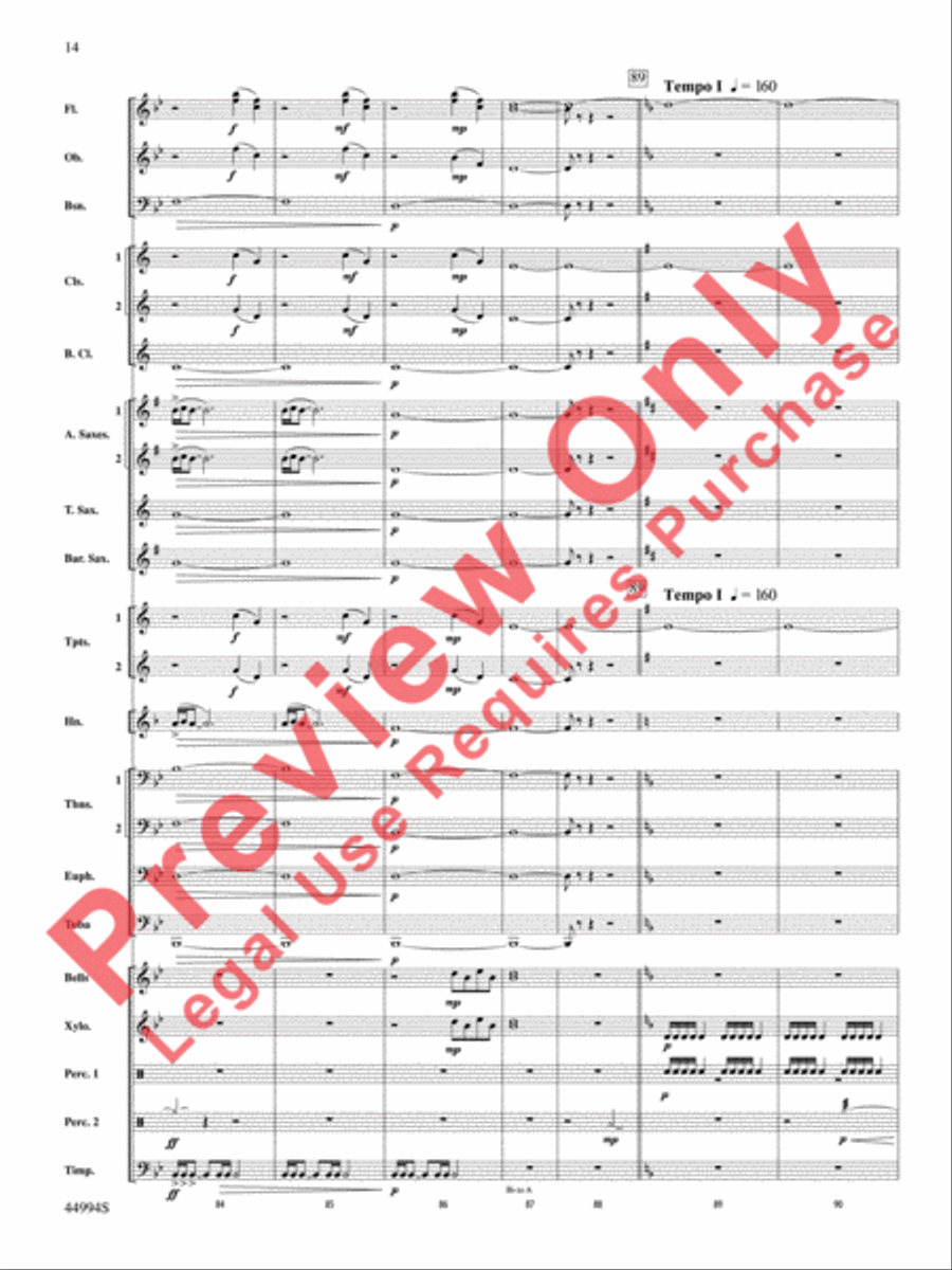 In tantum lux Concert Band scores gallery preview page 15