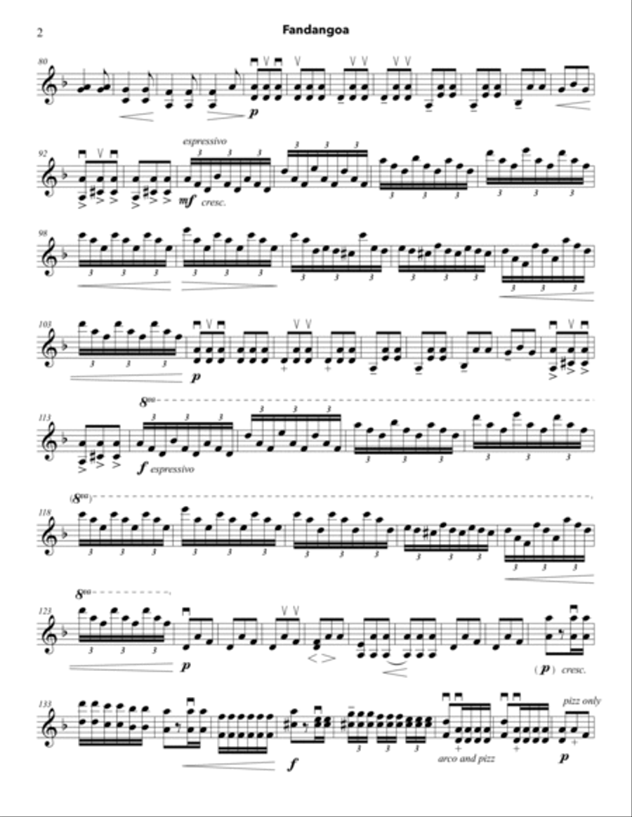 Fandangoa Violin Solo scores gallery preview page 5