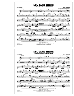 Book cover for NFL Game Theme - Bb Clarinet