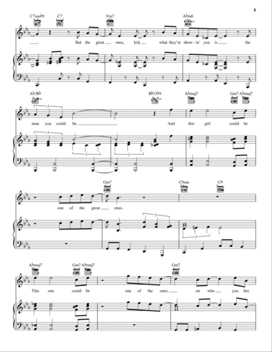 One Of The Great Ones Piano, Vocal, Guitar scores gallery preview page 5