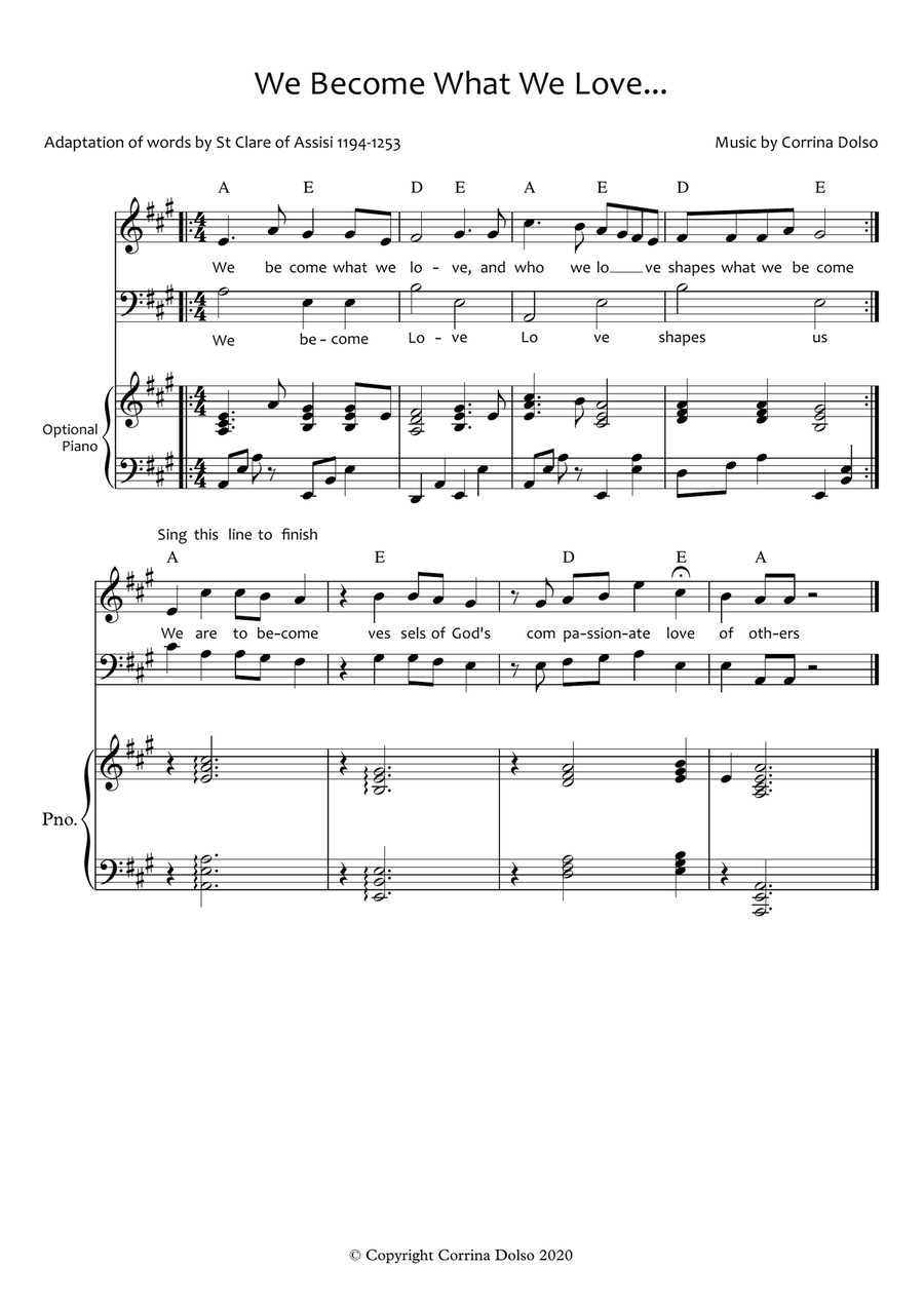 We Become What We Love We Become What We Love Small Ensemble scores gallery preview page 1