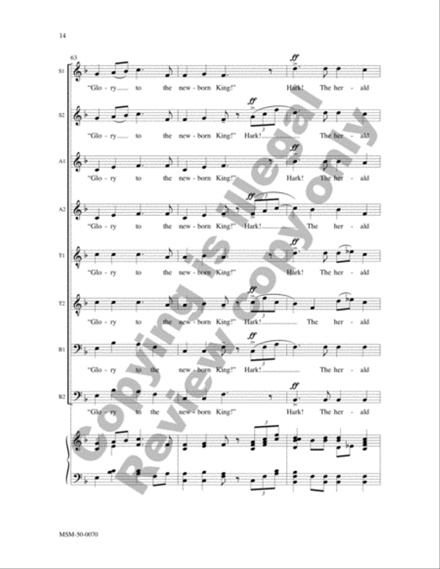 Hark! The Herald Angels Sing Divisi scores gallery preview page 14