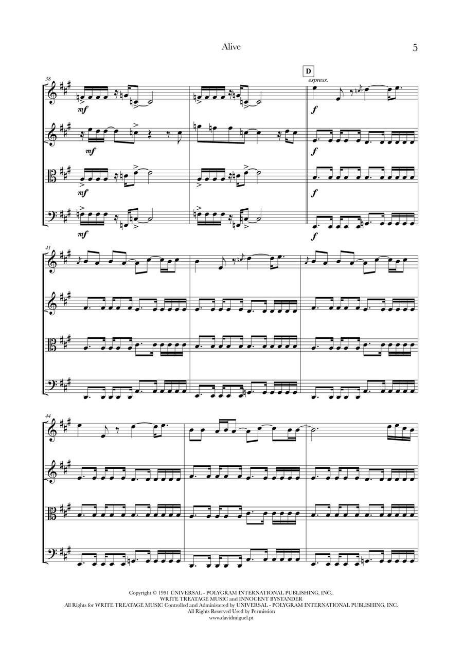 Alive String Quartet scores gallery preview page 5