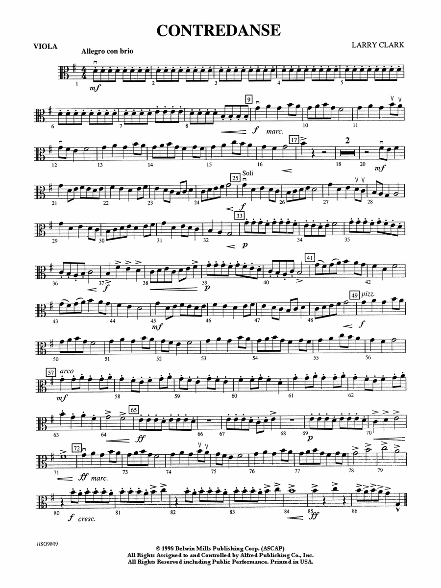 Contredanse: Viola