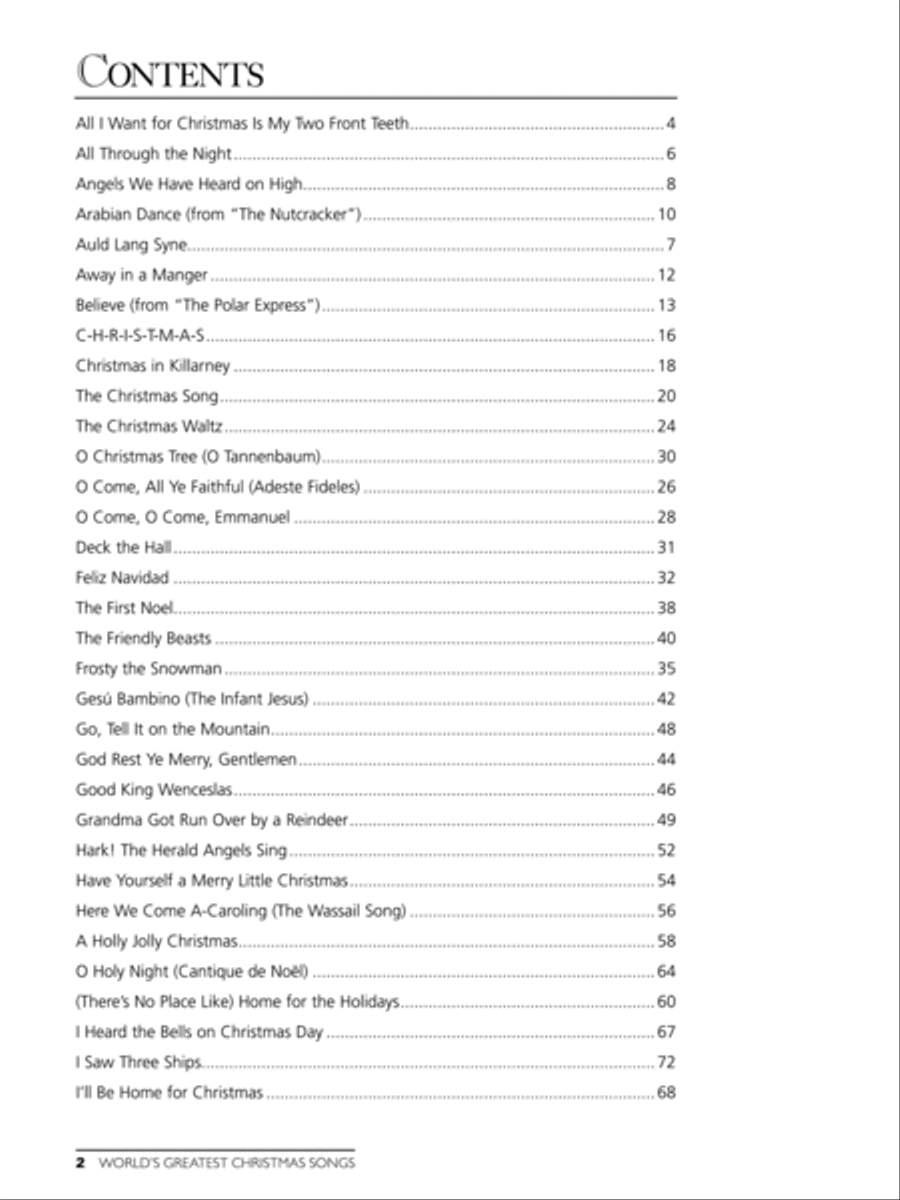 World's Greatest Christmas Songs Easy Piano scores gallery preview page 2