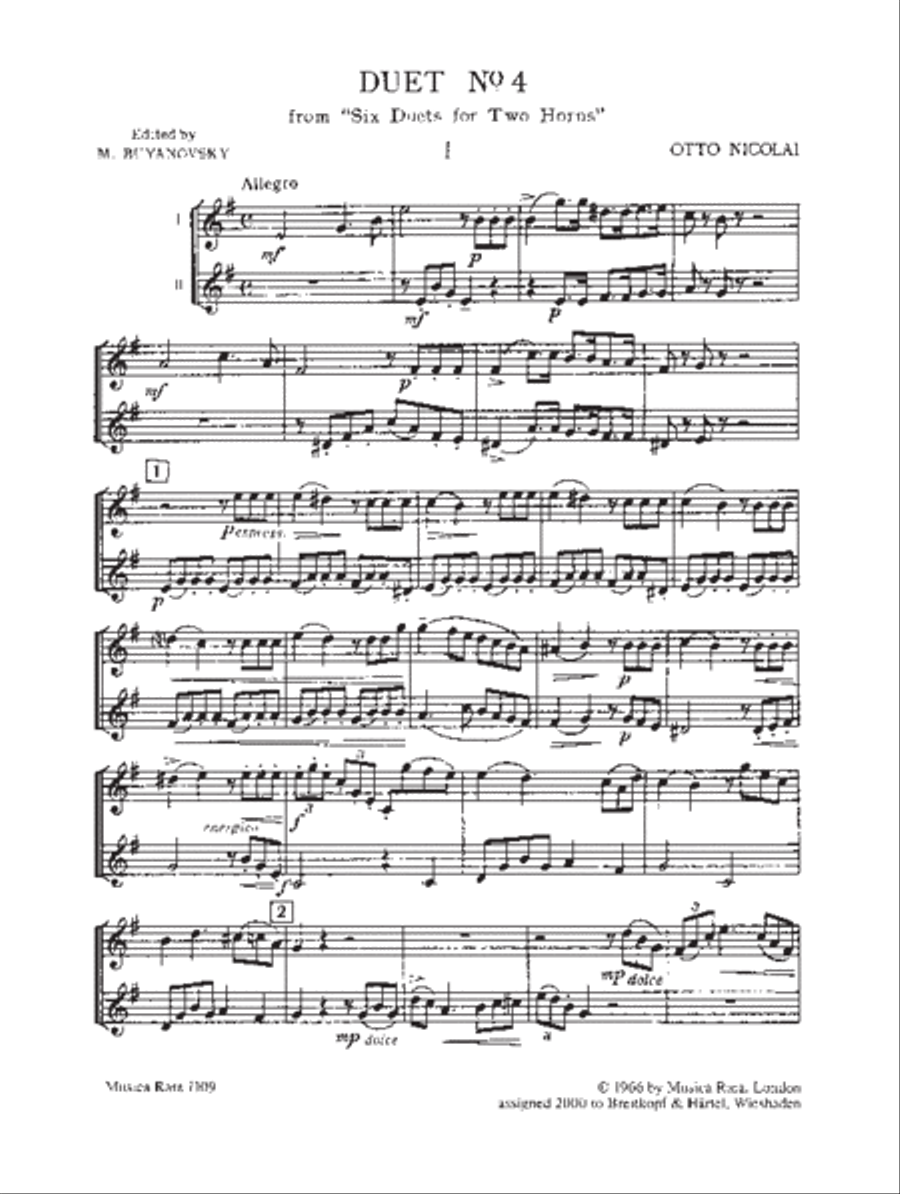 Duets Nos. 4–6 Duets Nos. 4–6 Horn scores gallery preview page 2