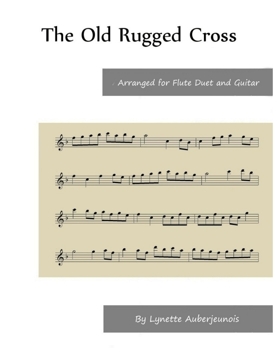 The Old Rugged Cross - Flute Duet with Guitar Chords Flute Duet scores gallery preview page 1
