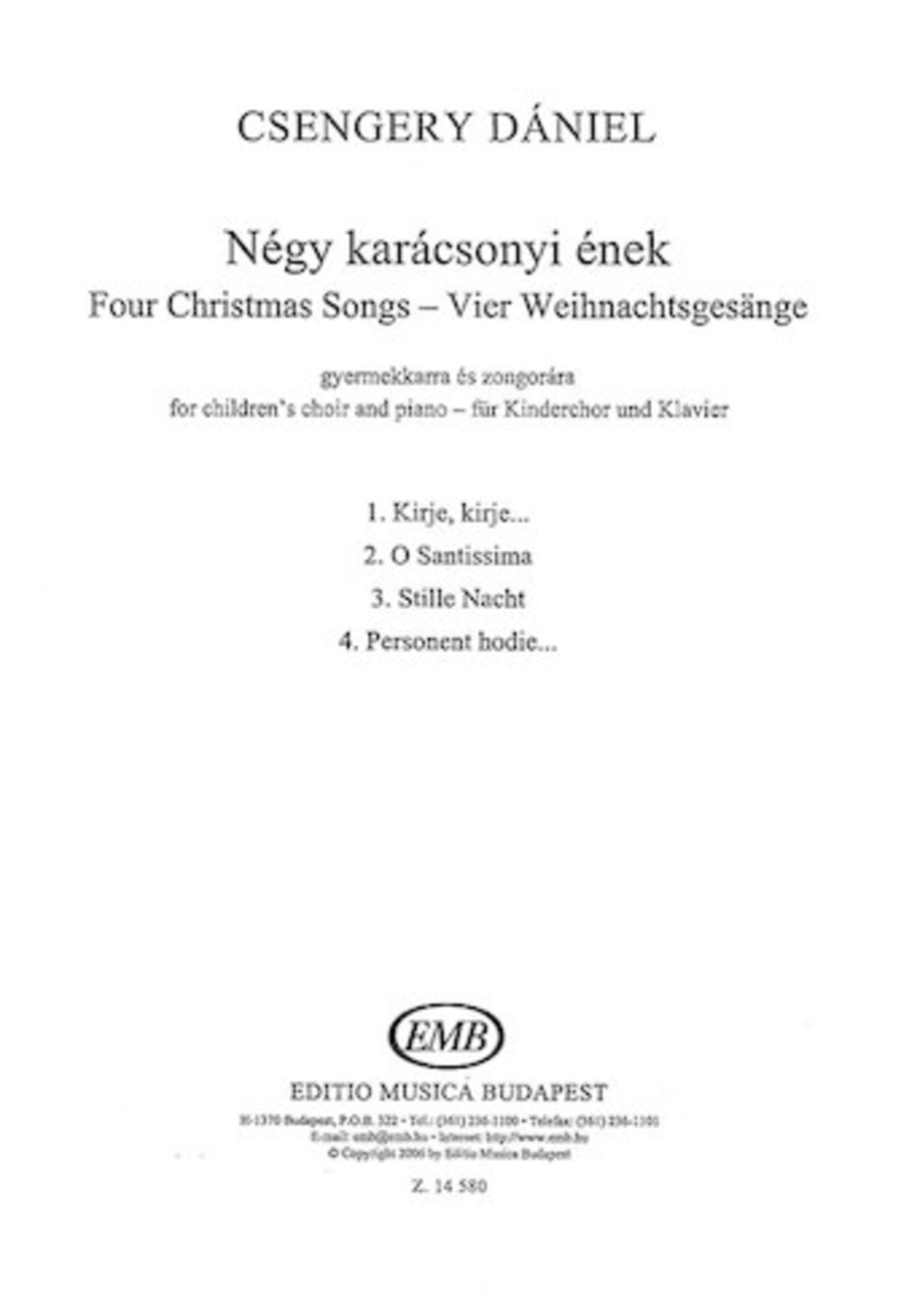 Four Christmas Songs For Children's Choir And Piano SA scores gallery preview page 1