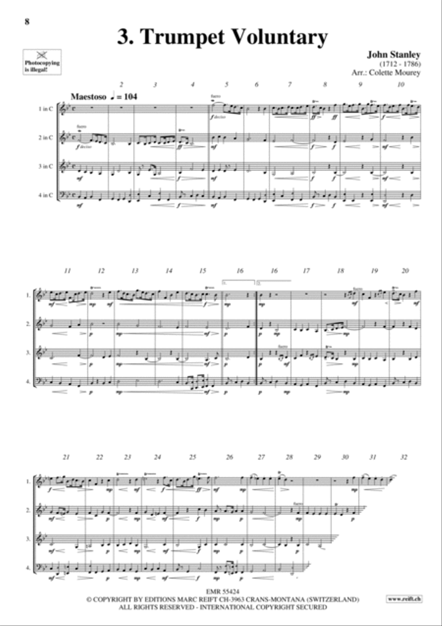 10 Greatest Voluntaries Woodwind Quartet scores gallery preview page 5