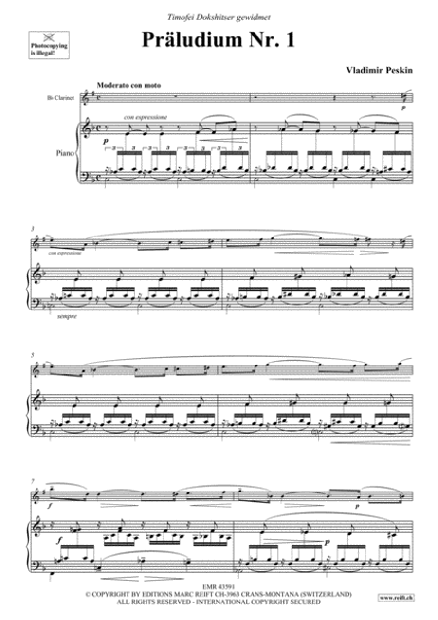 Praludium No. 1 Praludium No. 1 Clarinet Solo scores gallery preview page 3