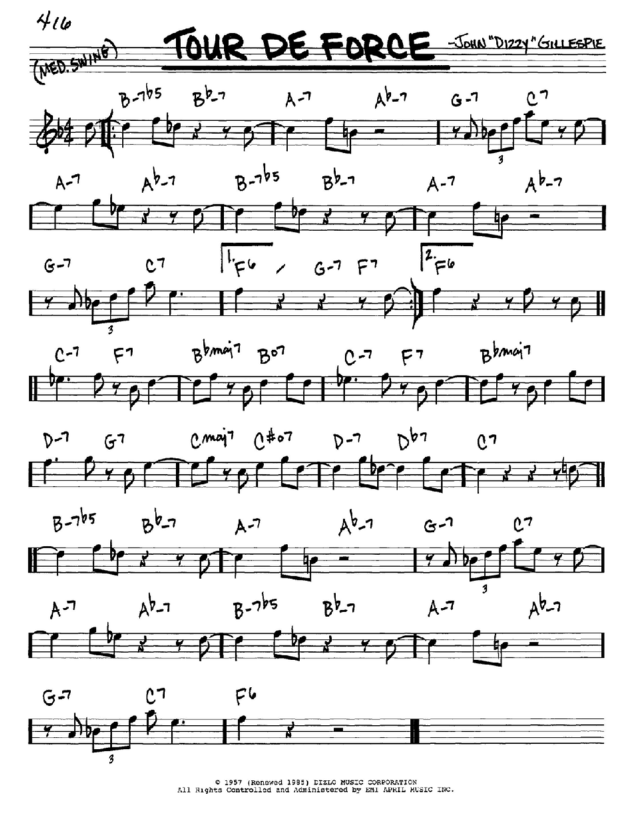 Tour De Force Piano scores gallery preview page 1
