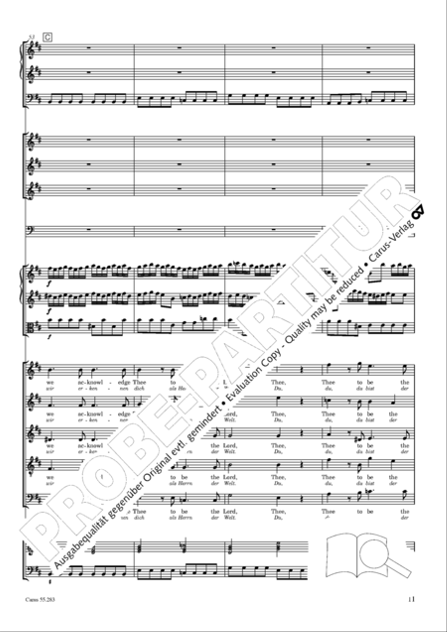 Te Deum for the Victory of Dettingen SSATB scores gallery preview page 28