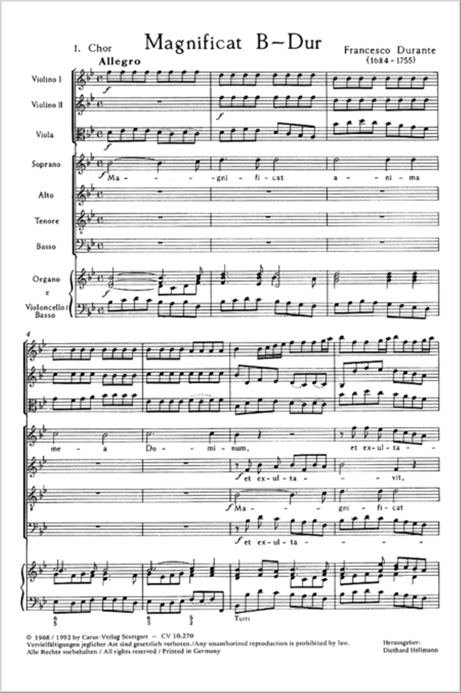 Magnificat in B flat major 4-Part scores gallery preview page 42