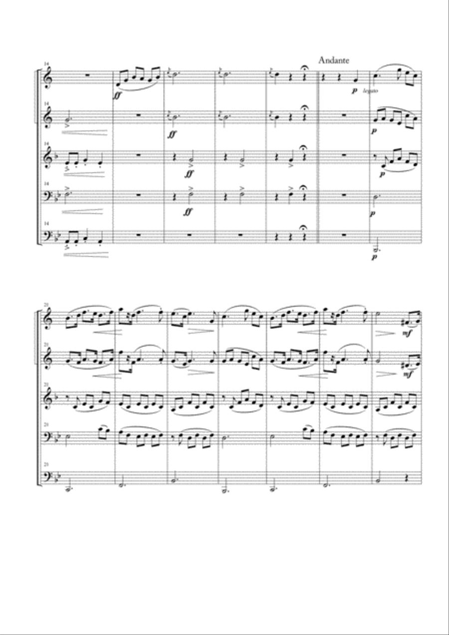 Wiener Blut for Brass Quintet Brass Quintet scores gallery preview page 2