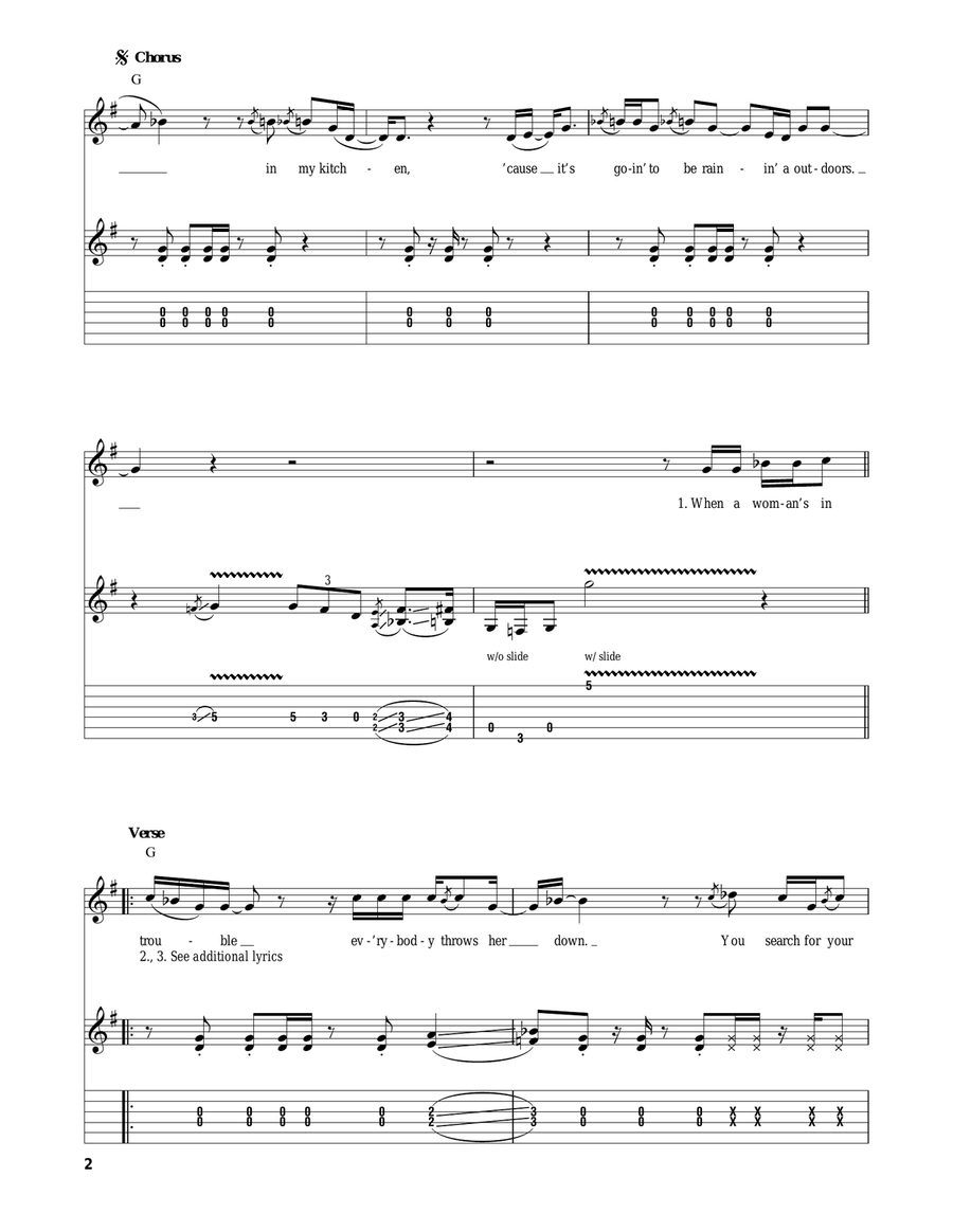 Come On In My Kitchen Electric Guitar scores gallery preview page 2