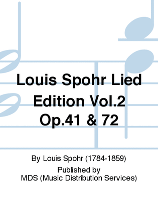 Book cover for Louis Spohr Lied Edition Vol.2 op.41 & 72