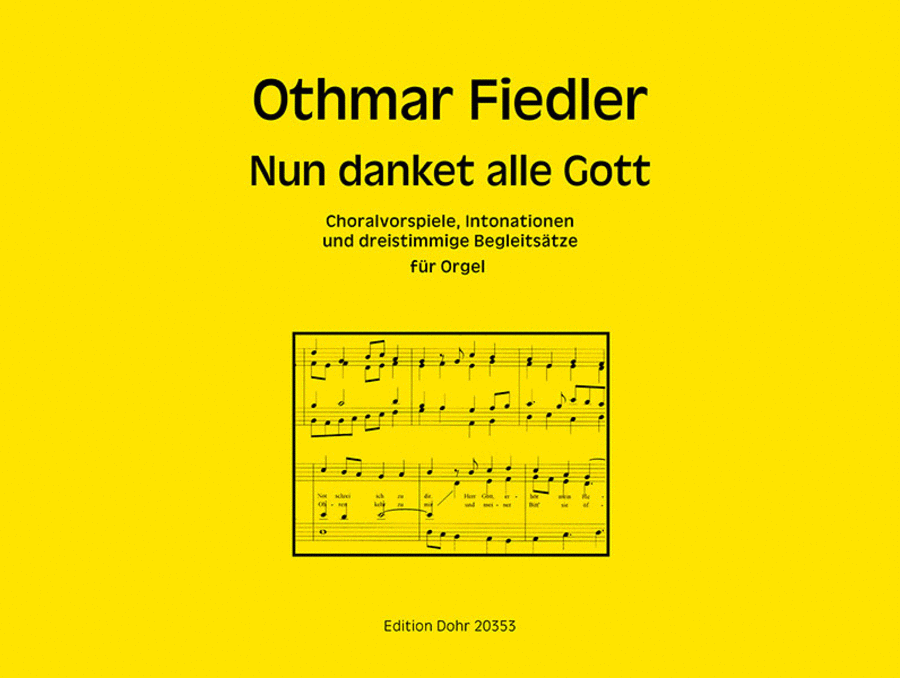 Nun danket alle Gott für Orgel -Choralvorspiele, Intonationen und dreistimmige Begleitsätze- Organ scores gallery preview page 1