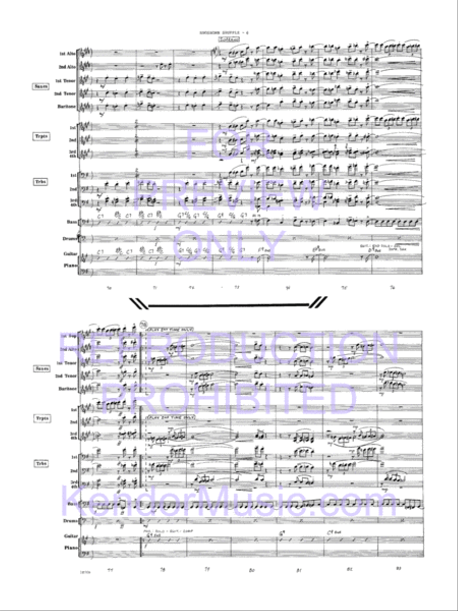Shoehorn Shuffle Shoehorn Shuffle Jazz Ensemble scores gallery preview page 7