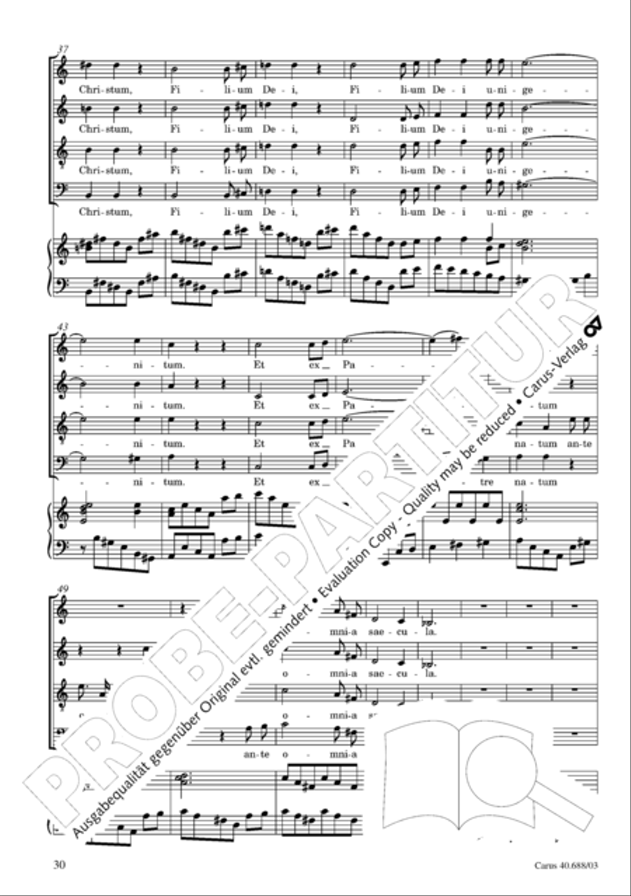 Mass in C Major 4-Part scores gallery preview page 31