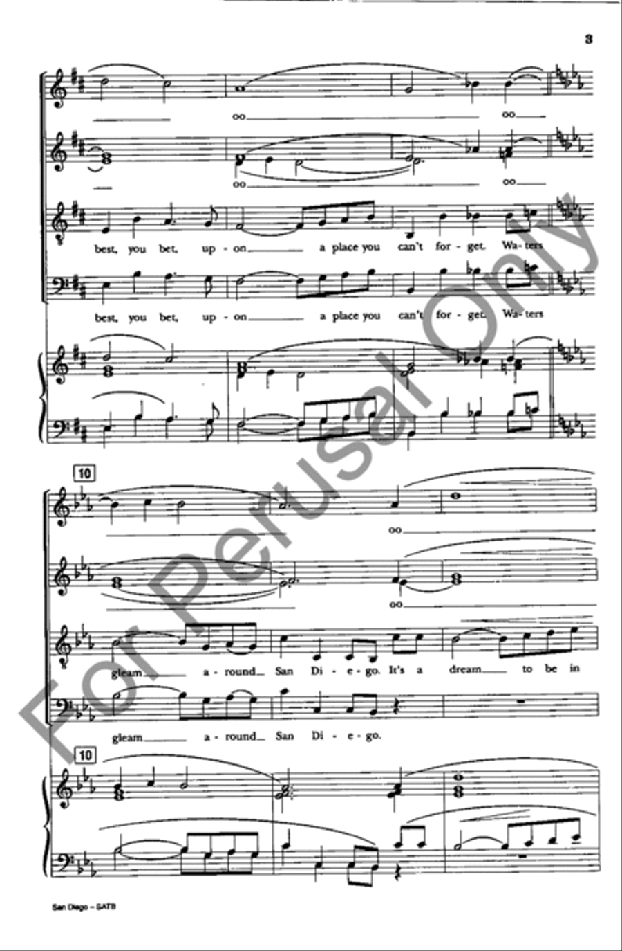San Diego San Diego 4-Part scores gallery preview page 3
