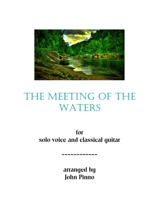 Book cover for The Meeting of the Waters for voice and classical guitar
