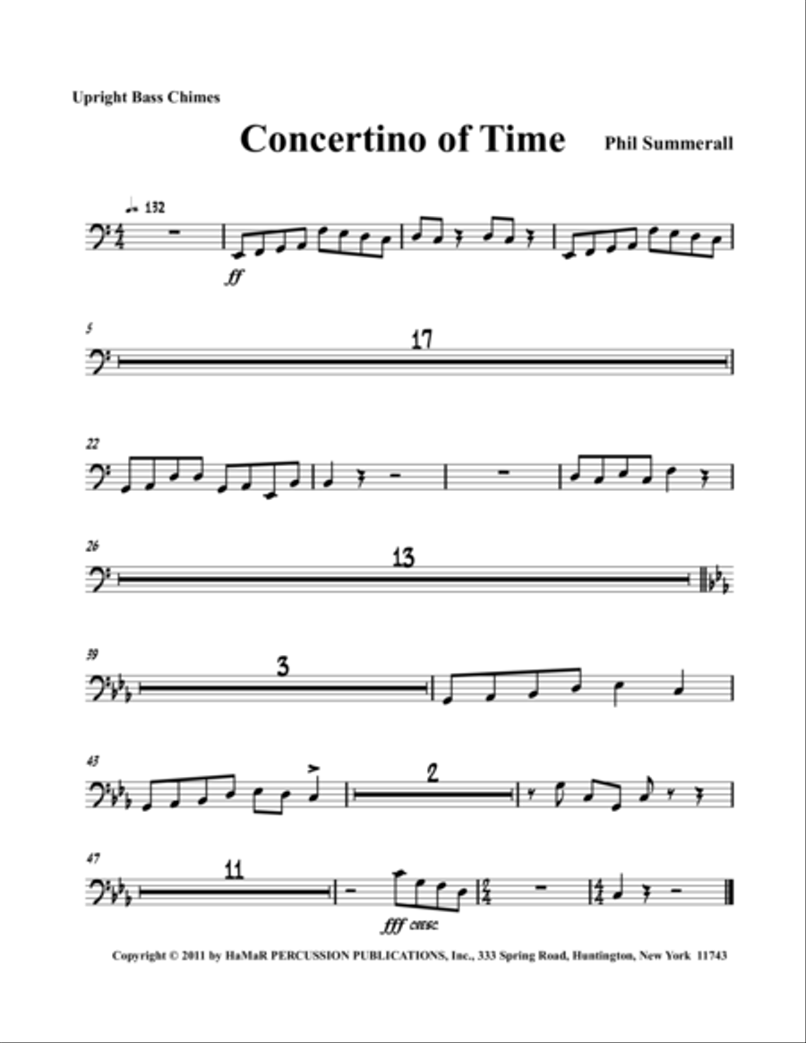 Concertino of Time Marimba scores gallery preview page 1