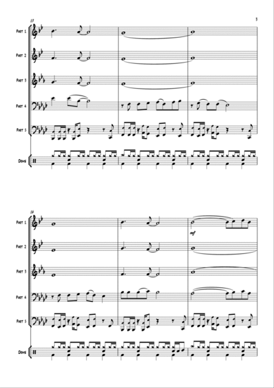 Never Gonna Give You Up Never Gonna Give You Up Euphonium scores gallery preview page 5
