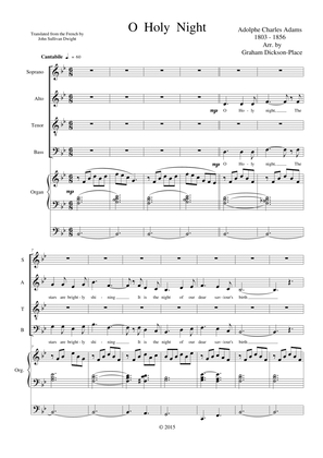 O Holy Night - Adolphe Adams - New arrangement by Graham Dickson-Place SATB - Organ/Piano