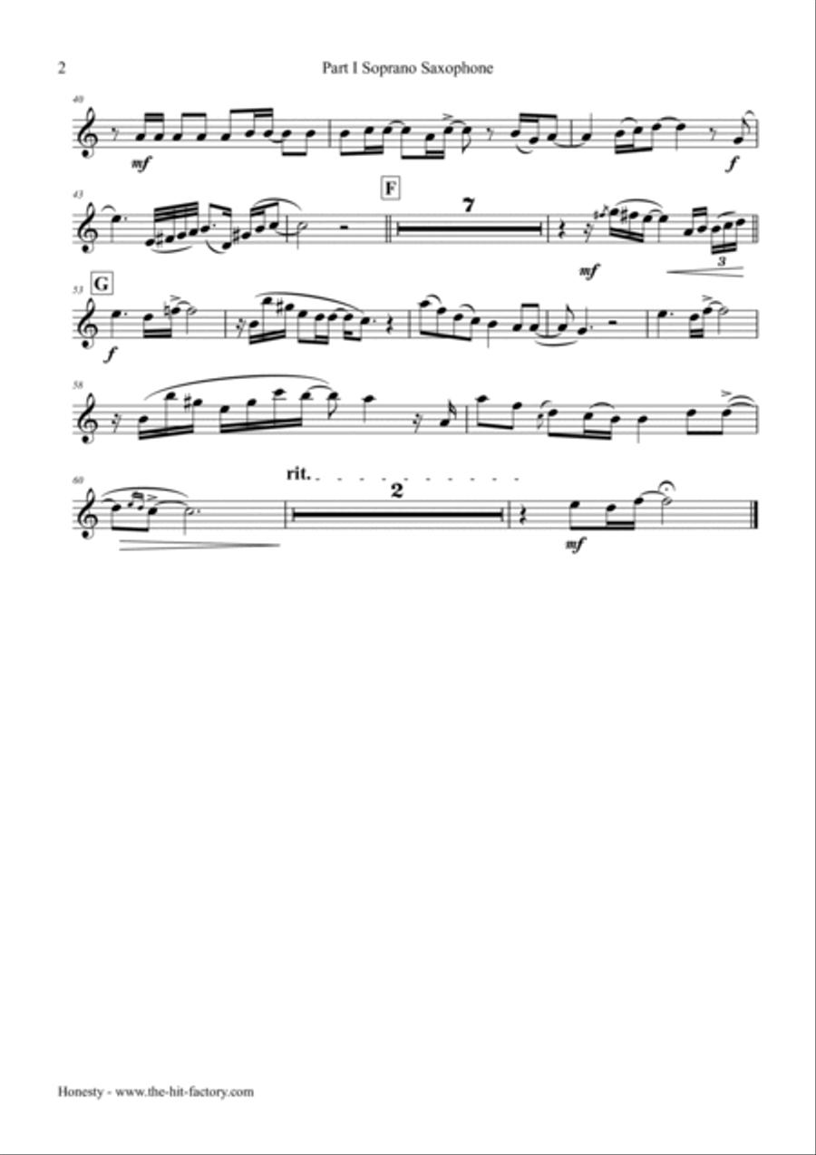 Honesty Saxophone Quintet scores gallery preview page 6