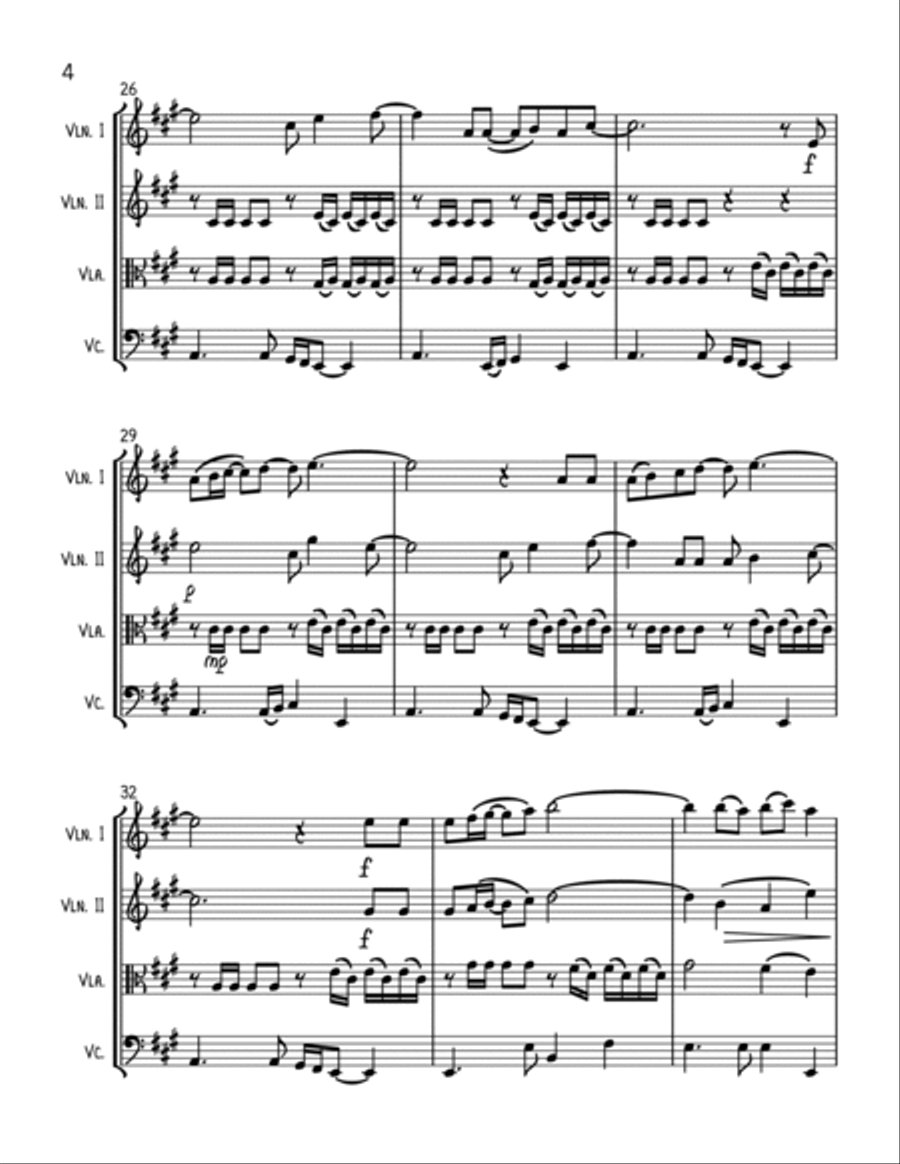 The Universal String Quartet scores gallery preview page 4