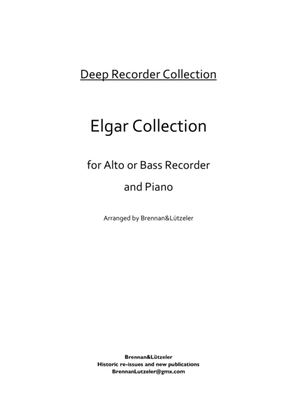 Book cover for Elgar Collection, 6 pieces for Treble or Bass recorder & Piano