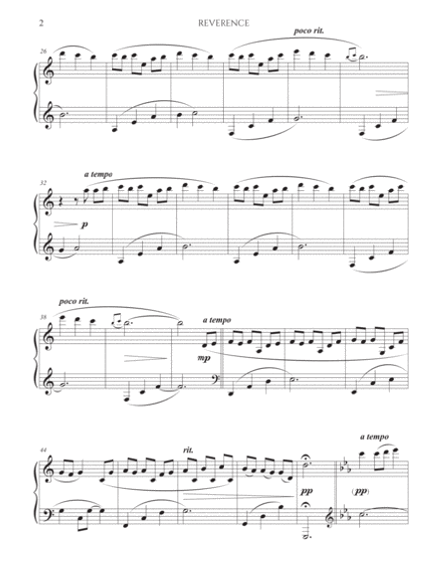 Martin Mayer - Reverence Piano Solo scores gallery preview page 2
