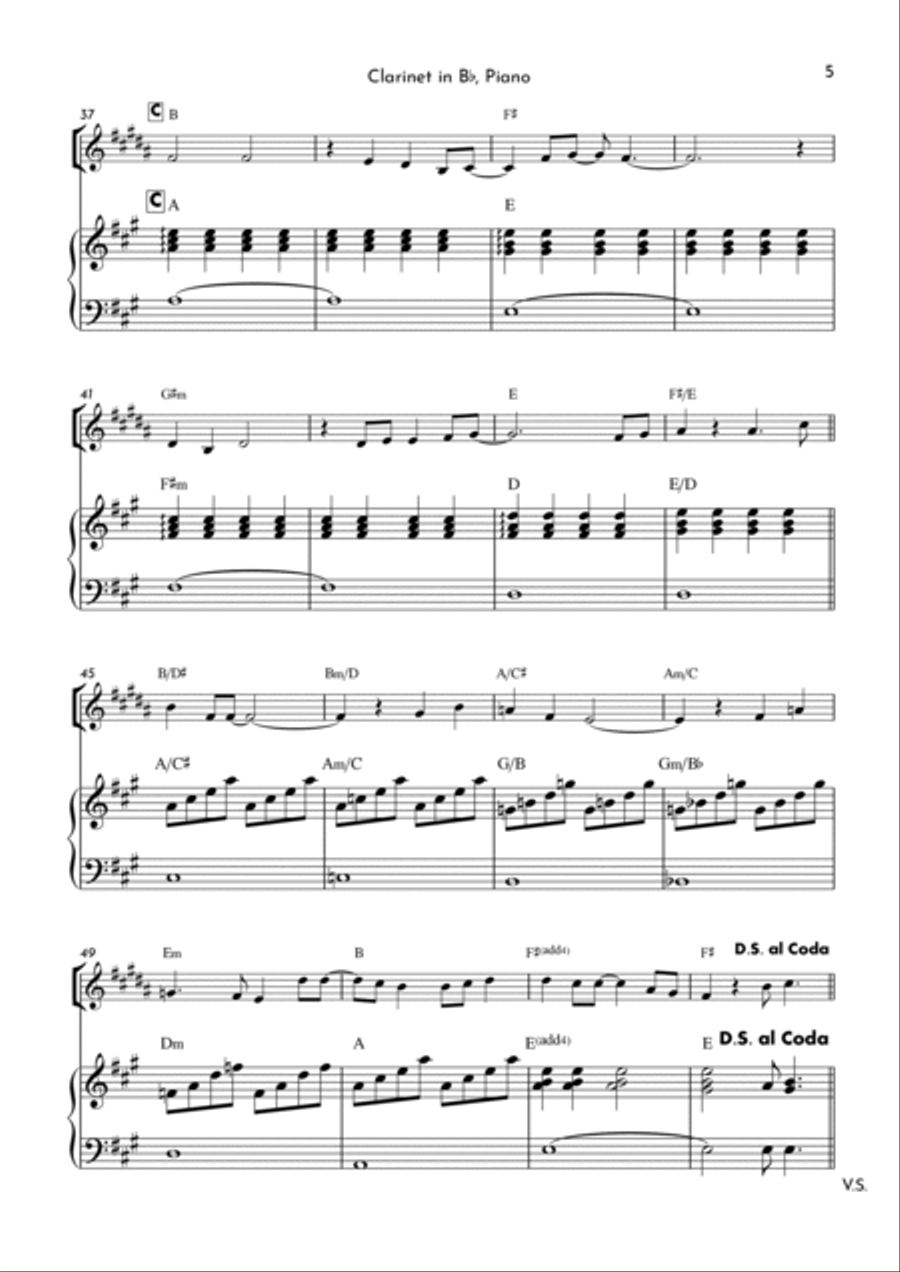 To Love You More B-Flat Clarinet scores gallery preview page 5