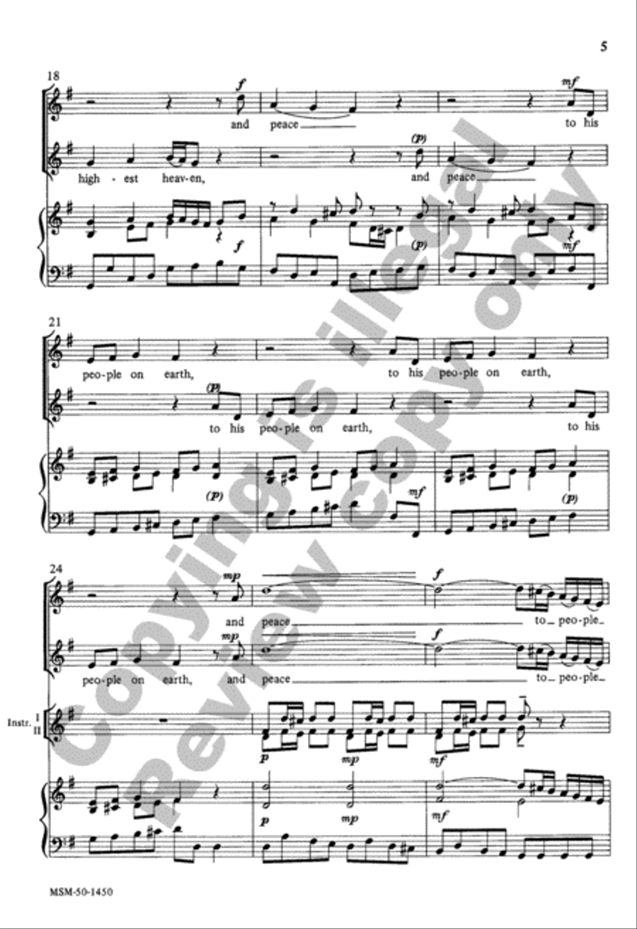 Glory to God Glory to God 3-Part scores gallery preview page 5