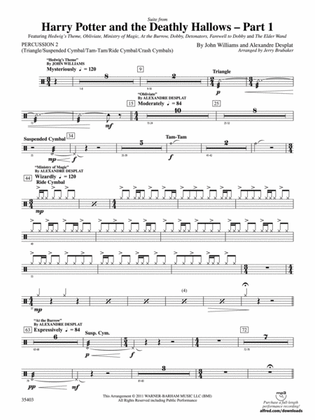 Harry Potter and the Deathly Hallows, Part 1, Suite from: 2nd Percussion