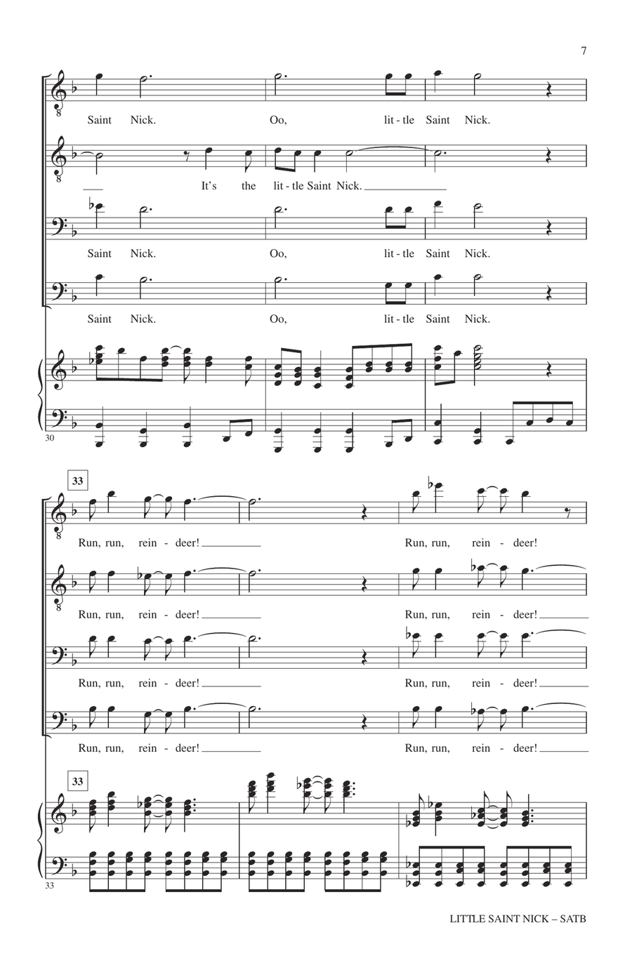 Little Saint Nick TTBB scores gallery preview page 6