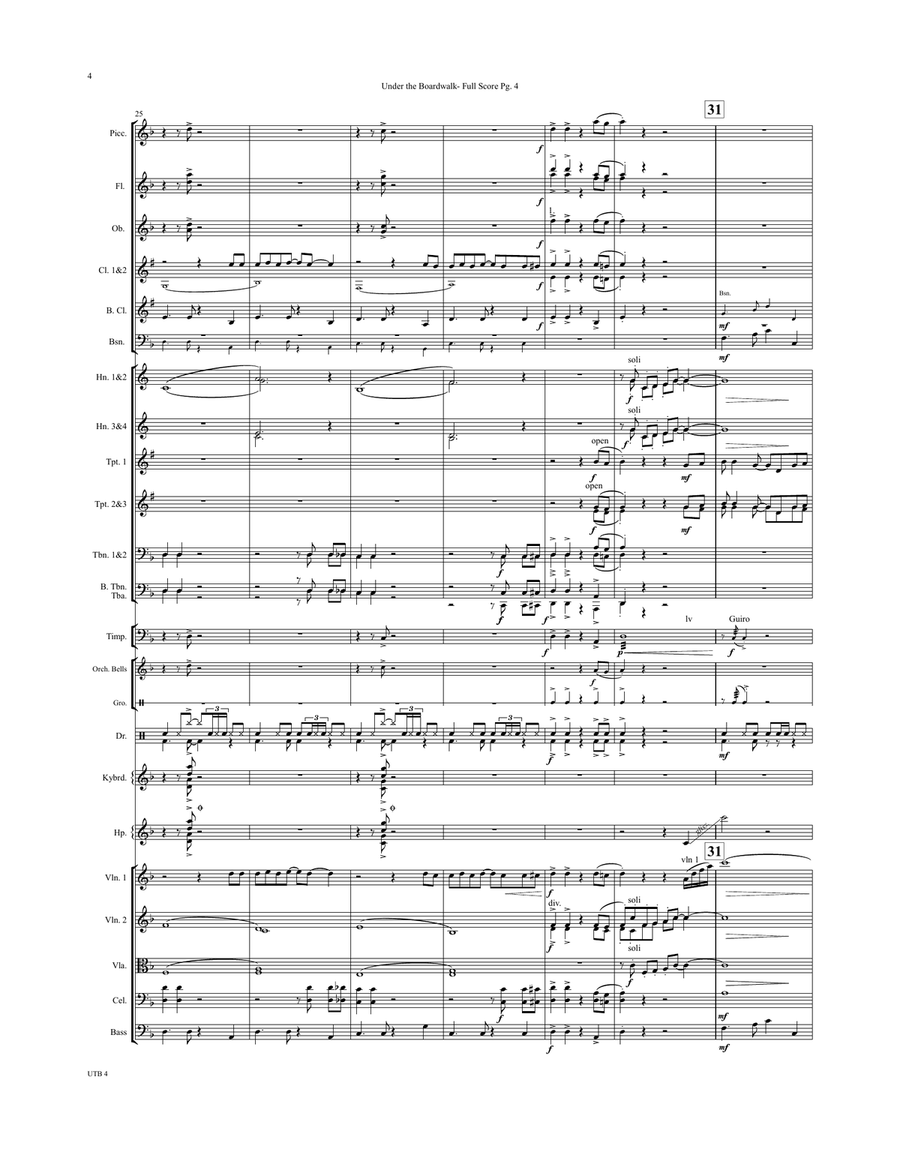 Under The Boardwalk Full Orchestra scores gallery preview page 5