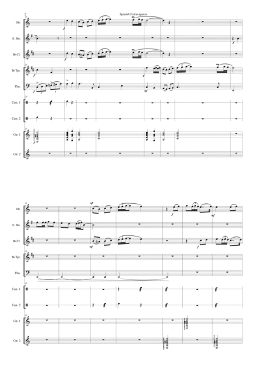 Spanish Extravaganza Large Ensemble scores gallery preview page 2