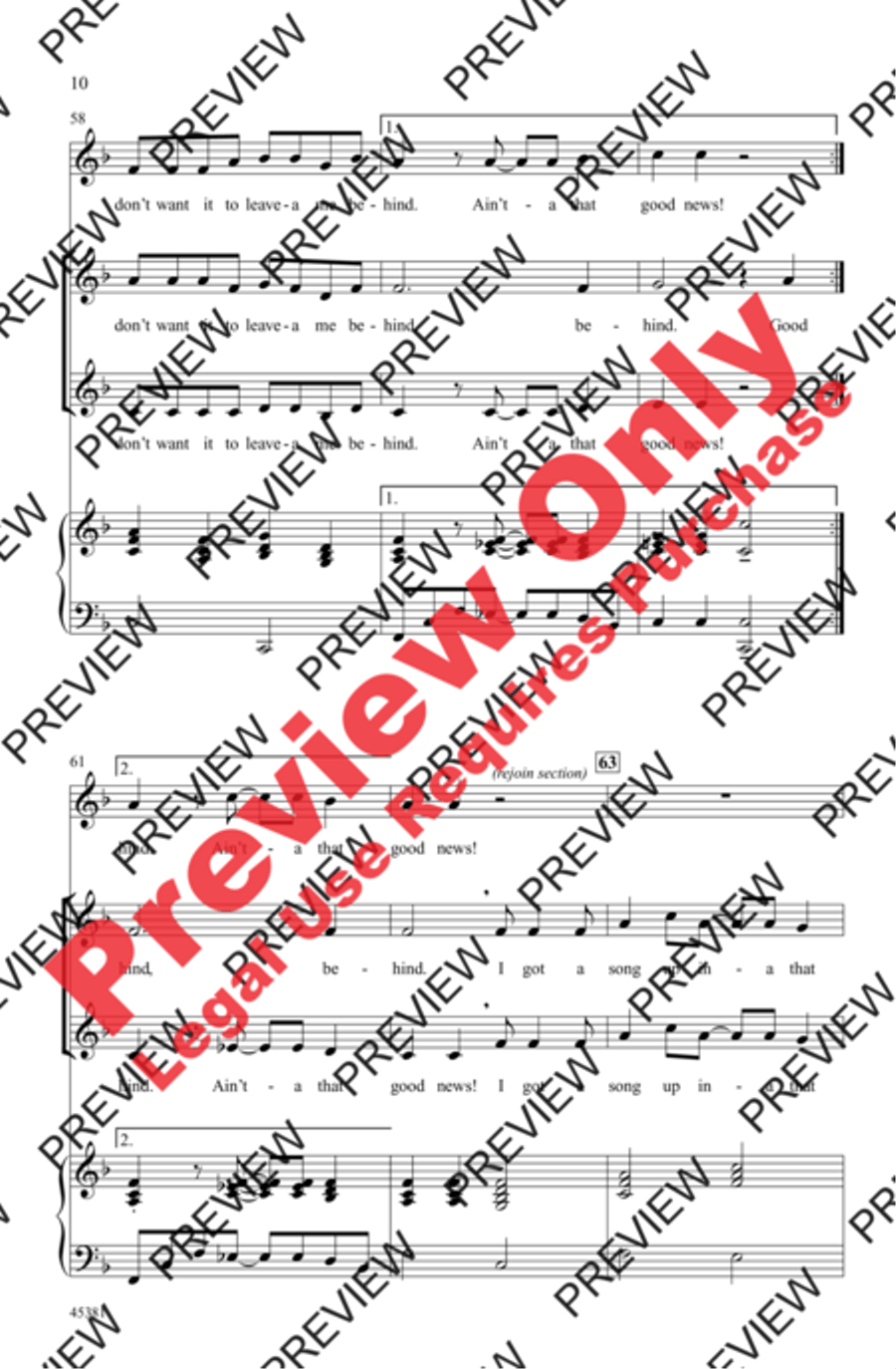 Ain't-a That Good, Good News! 2-Part scores gallery preview page 10