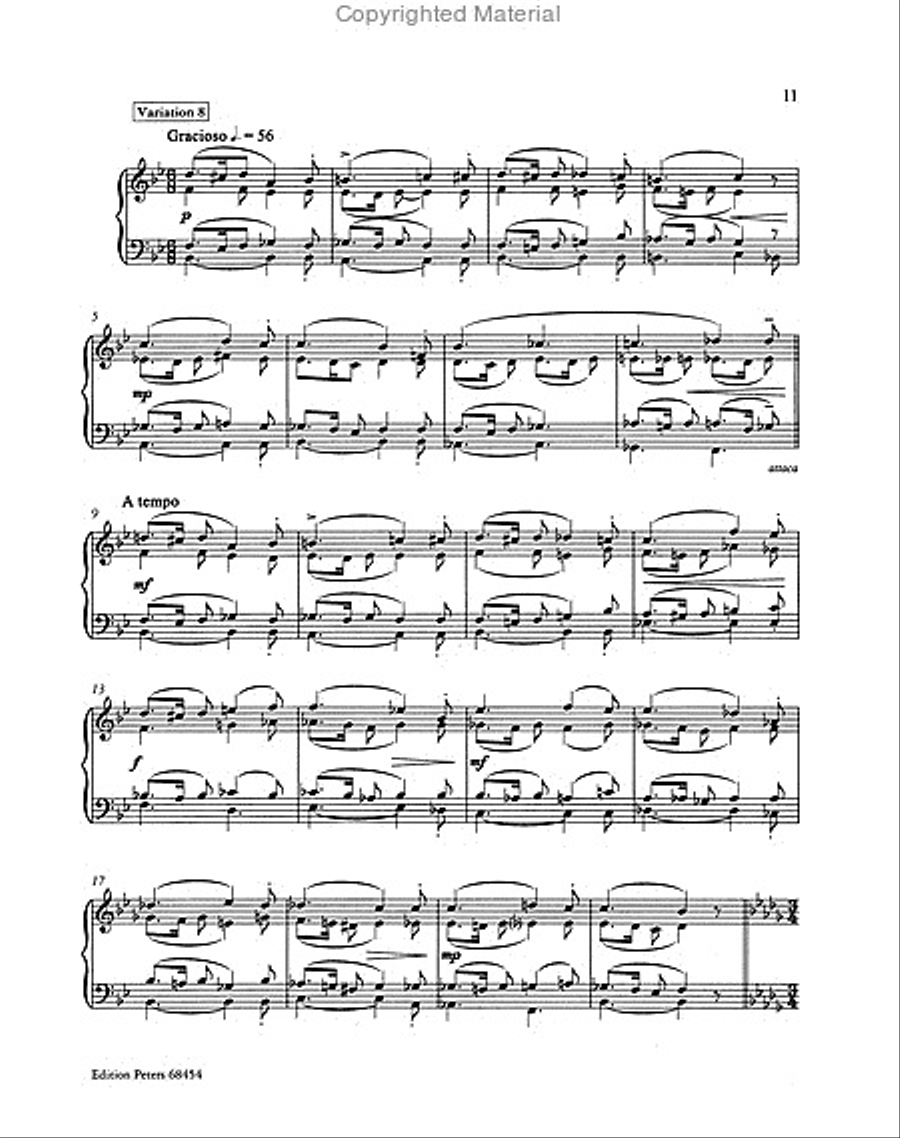 Variations on a Theme by Tchaikovsky Piano Solo scores gallery preview page 4