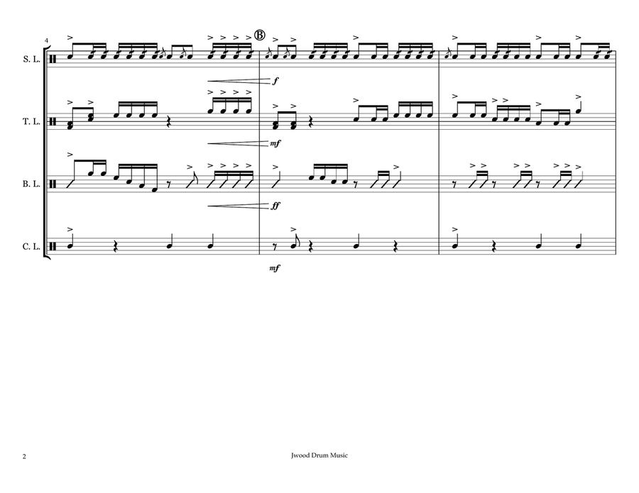 Box (Drumline Cadence) Box (Drumline Cadence) Marching Band scores gallery preview page 2