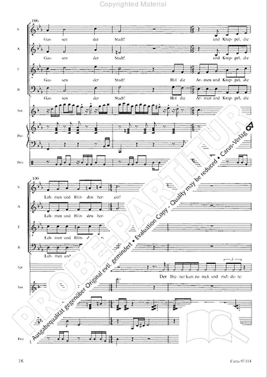 Kommt, es ist alles bereit 4-Part scores gallery preview page 19