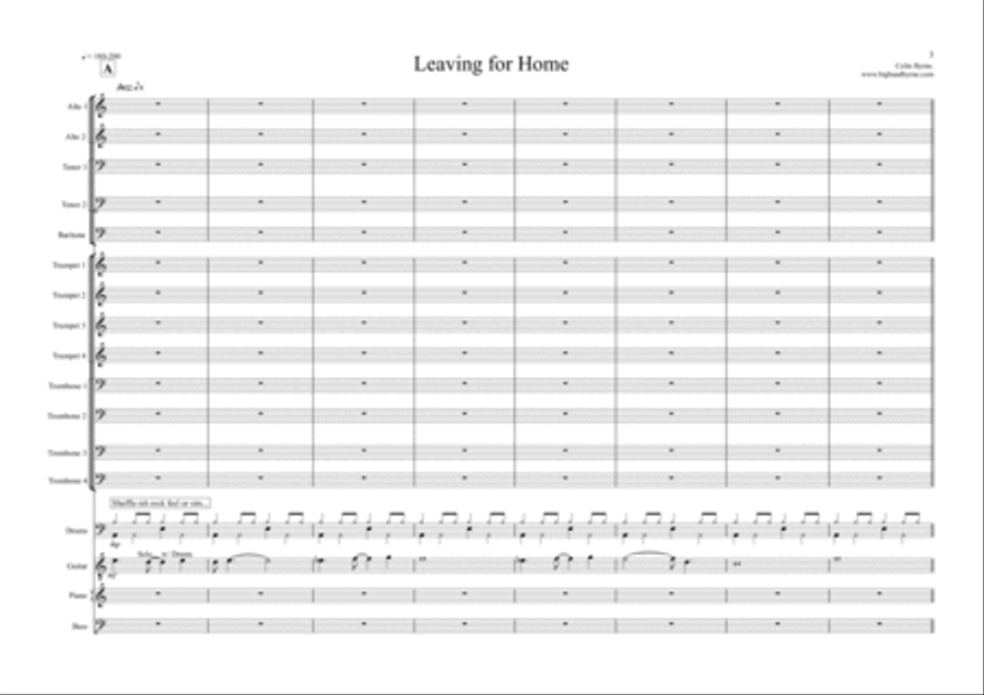 Leaving For Home Leaving For Home Jazz Ensemble scores gallery preview page 3