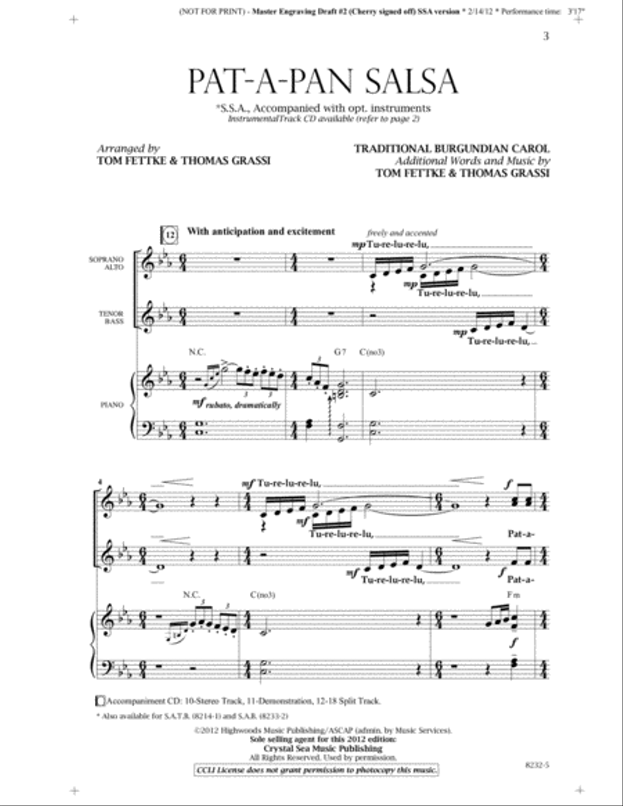Pat-a-Pan Salsa SSA scores gallery preview page 2