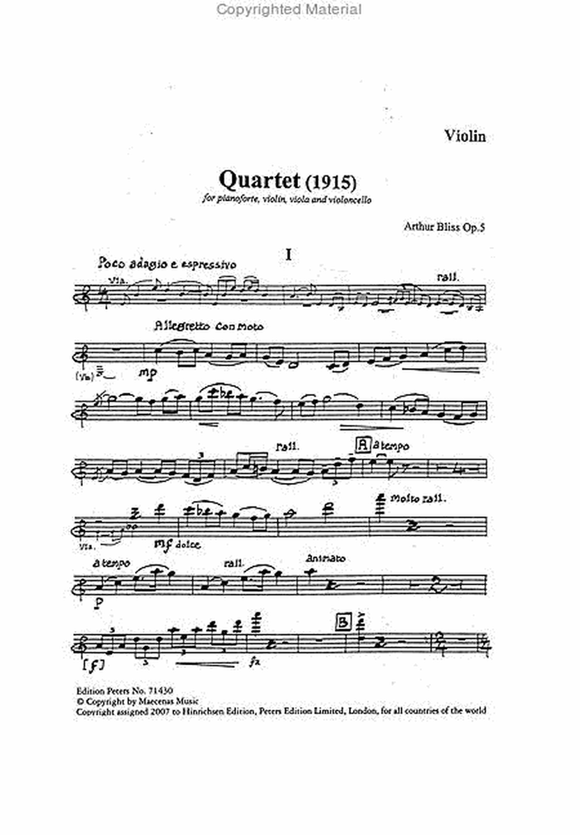 Piano Quartet in a minor Op. 5