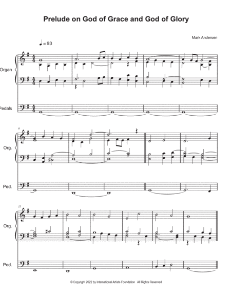 Prelude on God of Grace and God of Glory for solo organ