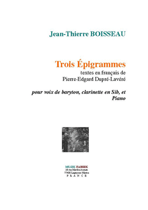 Trois Epigrammes (French text)